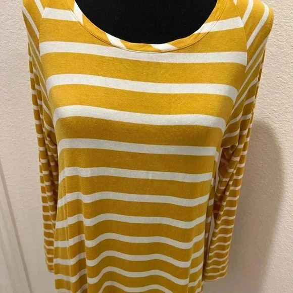 Ladies Matilda Jane Sz M sport casual flowing long sleeve boho crew neck stripe - Picture 1 of 10